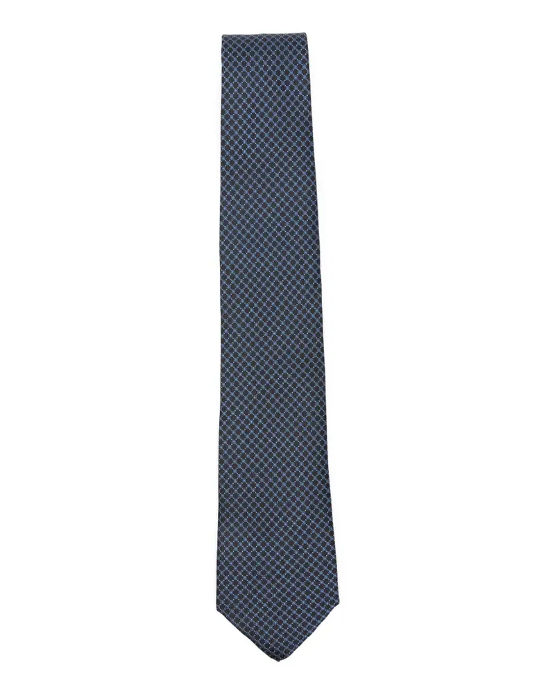 Canali geometric-patterned tie - Blau Blau