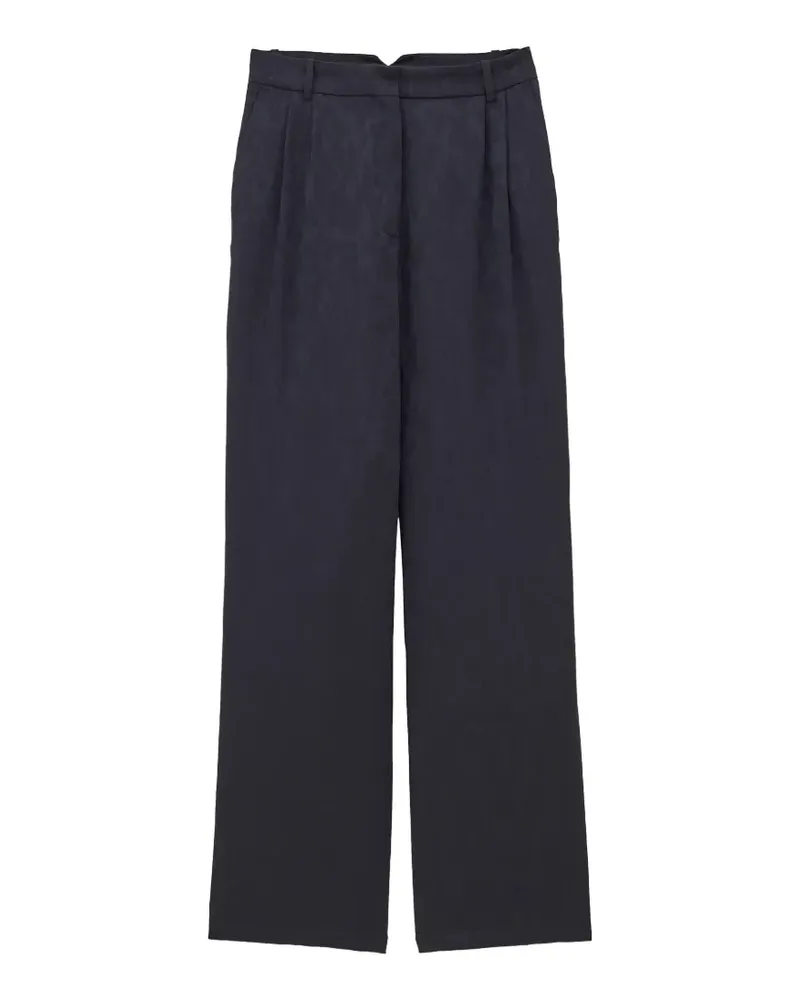 ba&sh Heloy jacquard straight-leg trousers - Blau Blau