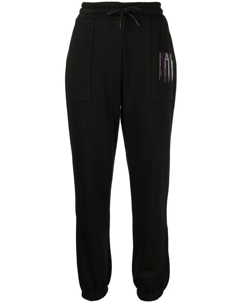 Karl Lagerfeld Jogginghose mit Strass - Schwarz Schwarz