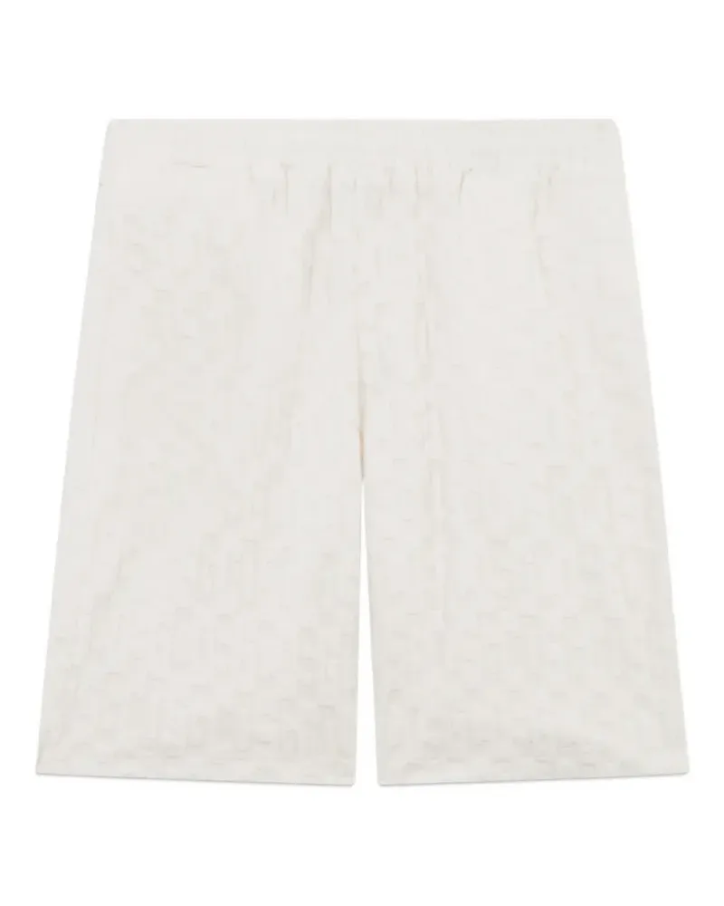 GCDS Shorts mit Monogrammmuster - Weiß Weiß
