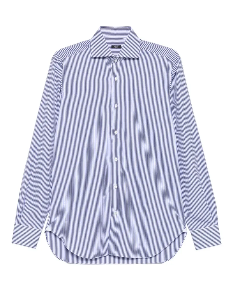 BARBA Gestreiftes Hemd - Blau Blau