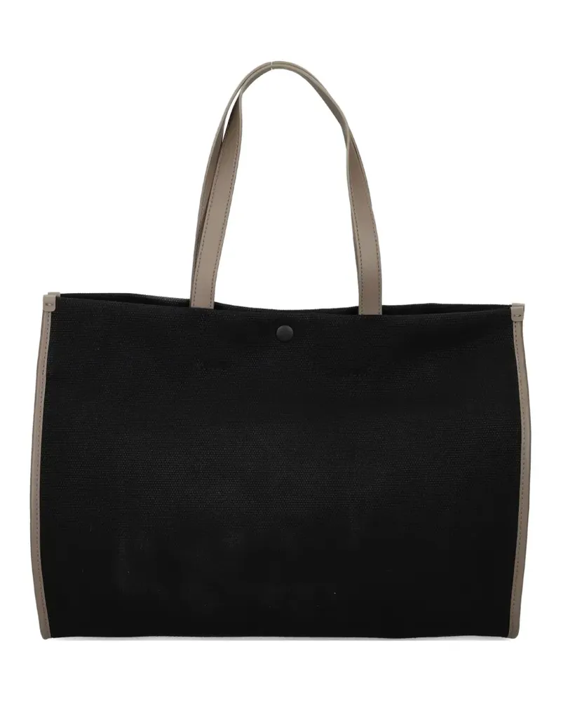 Lacoste Large Heritage tote bag - Schwarz Schwarz