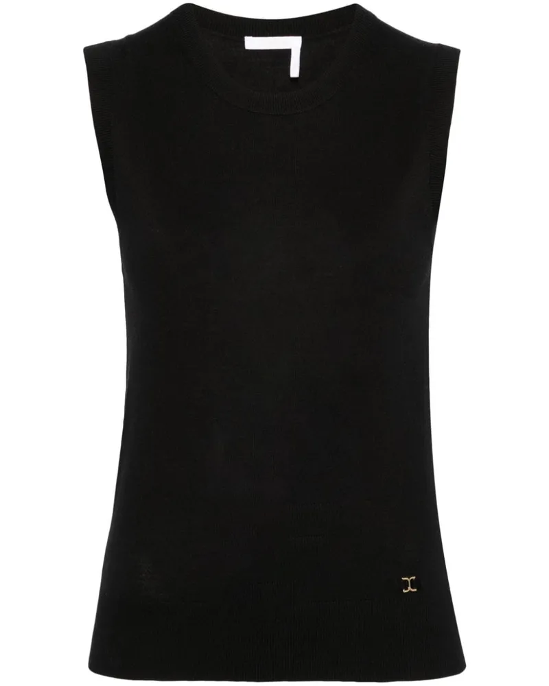 Chloé Gestricktes Top - Schwarz Schwarz