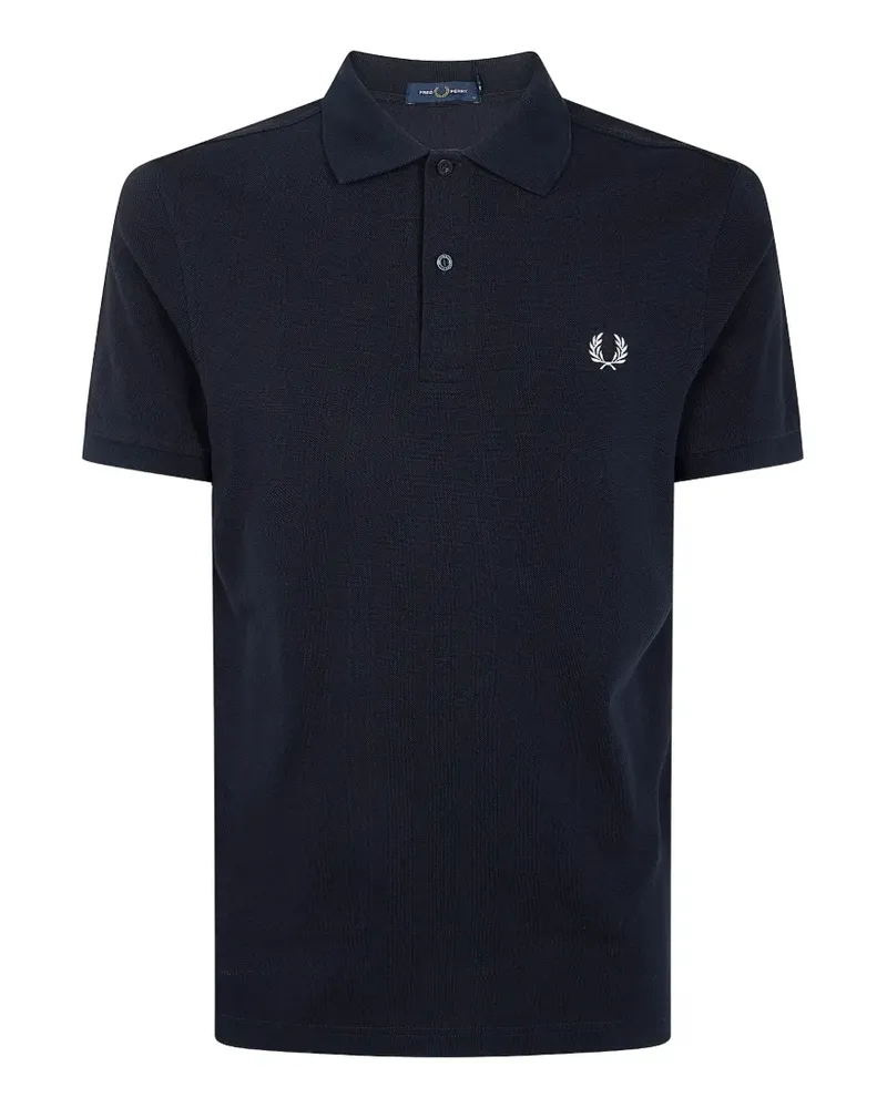 Fred Perry logo-embroidered polo shirt - Blau Blau
