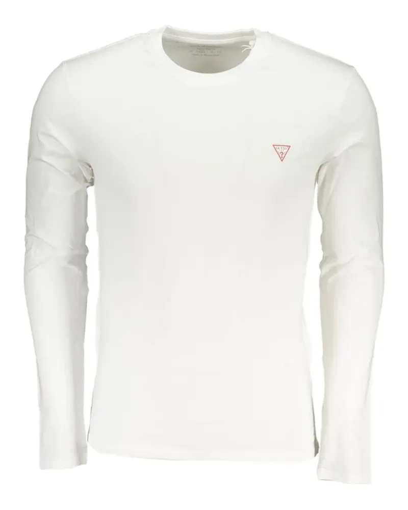 Guess logo-patch long-sleeve T-shirt - Weiß Weiß