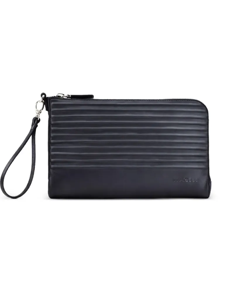 John Richmond Clutch mit Falten - Schwarz Schwarz