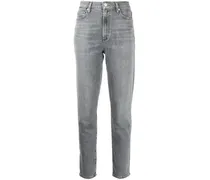 Schmale Olivia High-Rise-Jeans - Grau