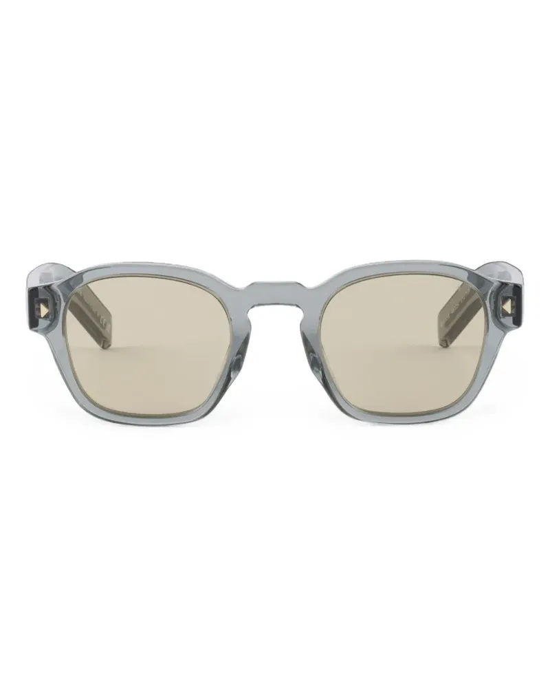 Prada Sonnenbrille mit ikonischem Metall-Schild - Grau Grau