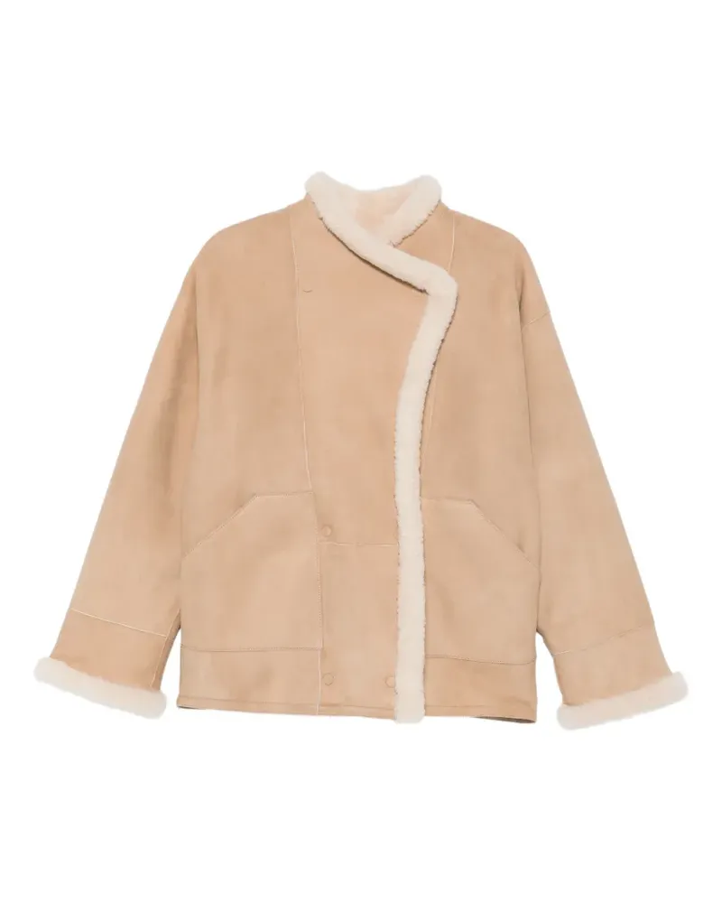 Closed Doppelreihige Cabanjacke mit Shearling-Besatz - Nude Nude
