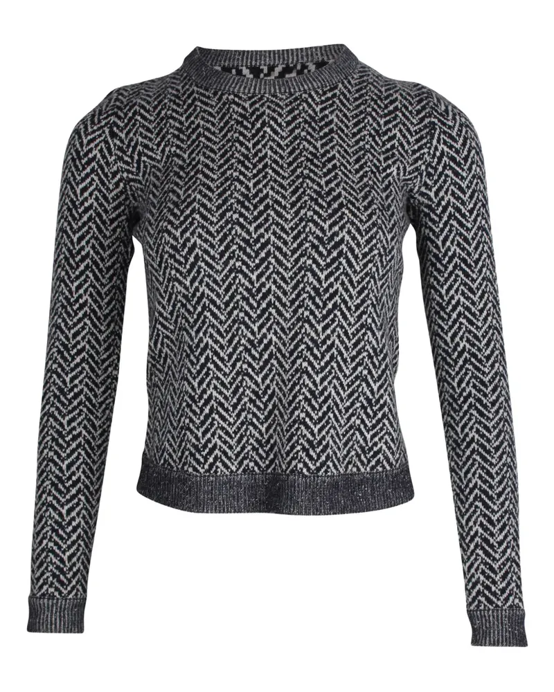 Theory herringbone crewneck sweater - BLACK | BLACK Black