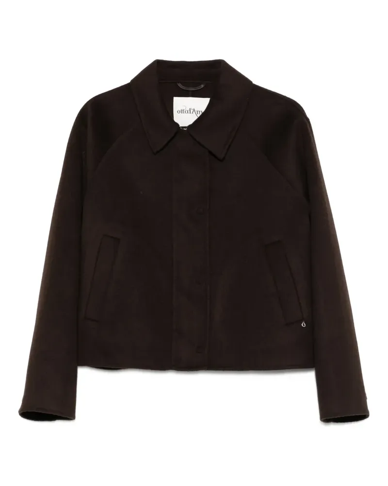 ottod’Ame Jacke mit aufgesetzter Tasche - Braun Braun
