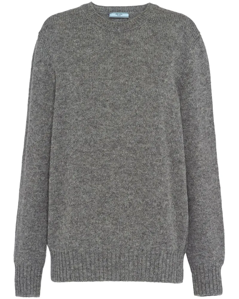 Prada Pullover mit Triangel-Logo - Grau Grau