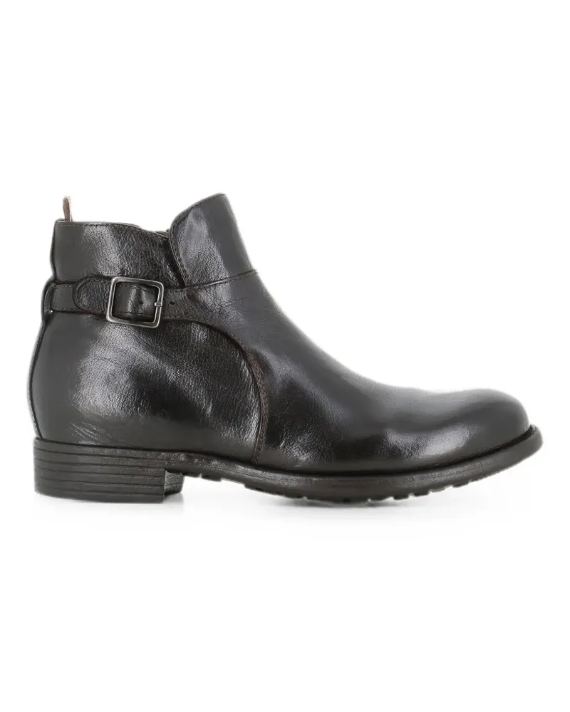 Officine Creative Italia buckle-detail side-zip boots - Braun Braun