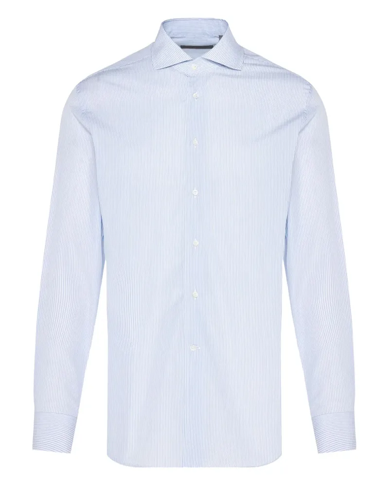 Corneliani Hemd mit Nadelstreifen - Blau Blau