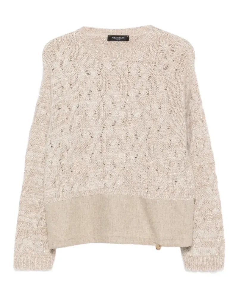 Fabiana Filippi Sweatshirt mit Pailletten - Nude Nude