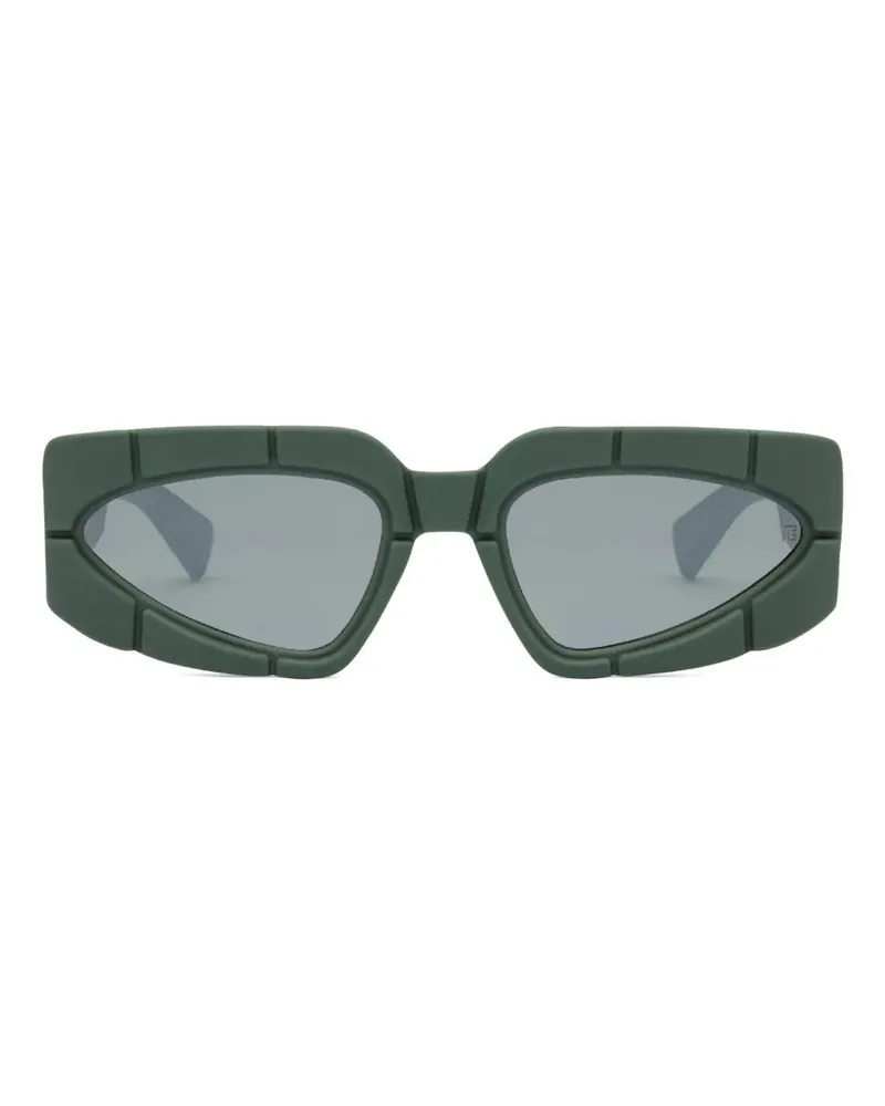 Balmain Sonnenbrille mit geometrischem Gestell - Grün Grün
