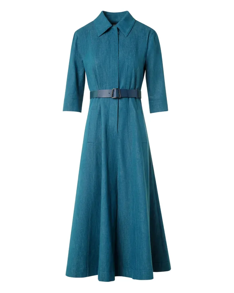 Akris Kleid mit Kragen - Blau Blau