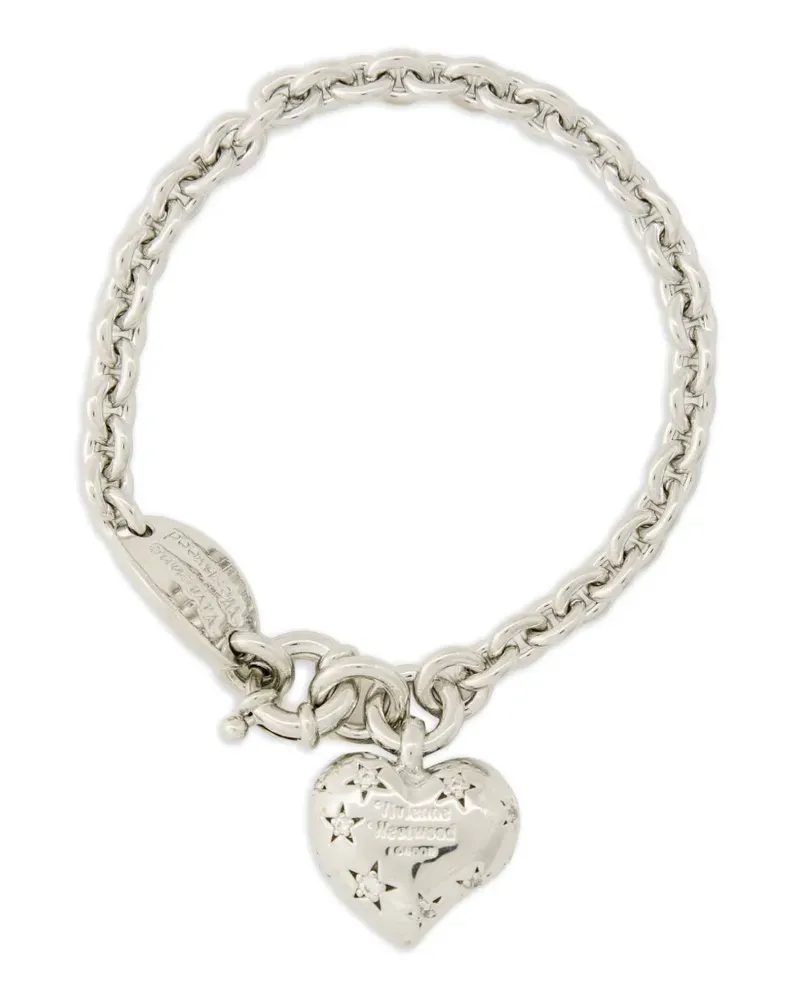 Vivienne Westwood Lee Kettenarmband mit Herzanhänger - Silber Silber