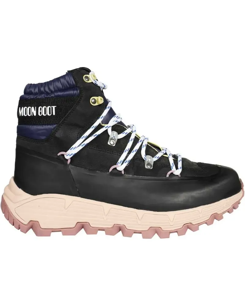 Moon Boot Stiefeletten mit Schnürung - Schwarz Schwarz