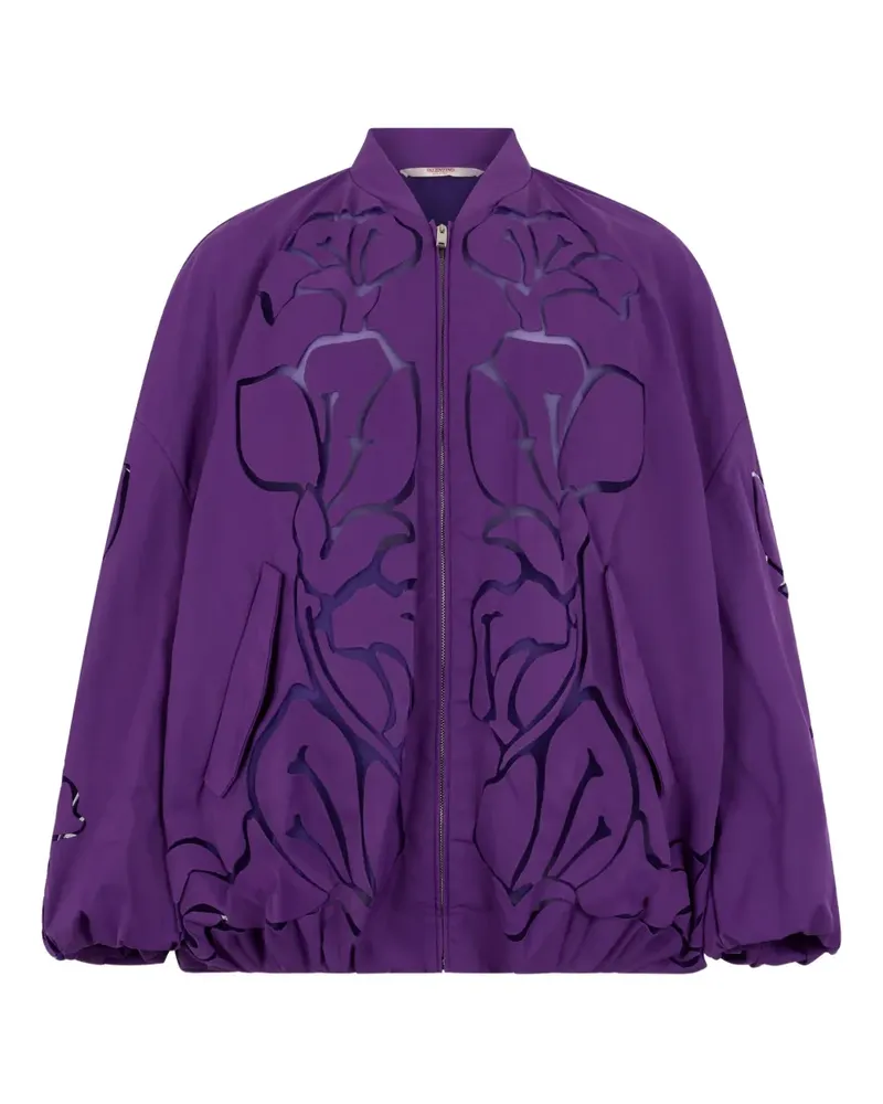 Valentino Garavani floral bomber jacket - Violett Violett