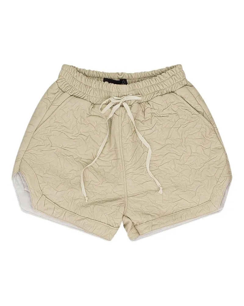 WHO DECIDES WAR crinkled-effect shorts - Nude Nude
