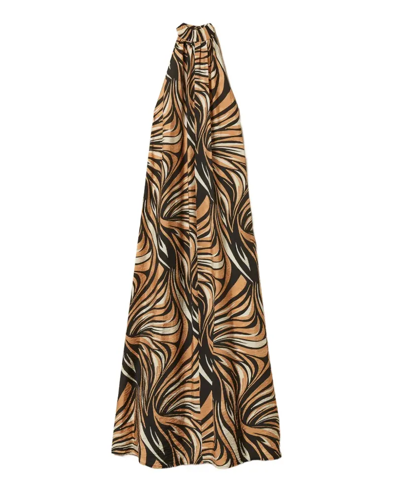 Twin-Set graphic-print maxi dress - Nude Nude