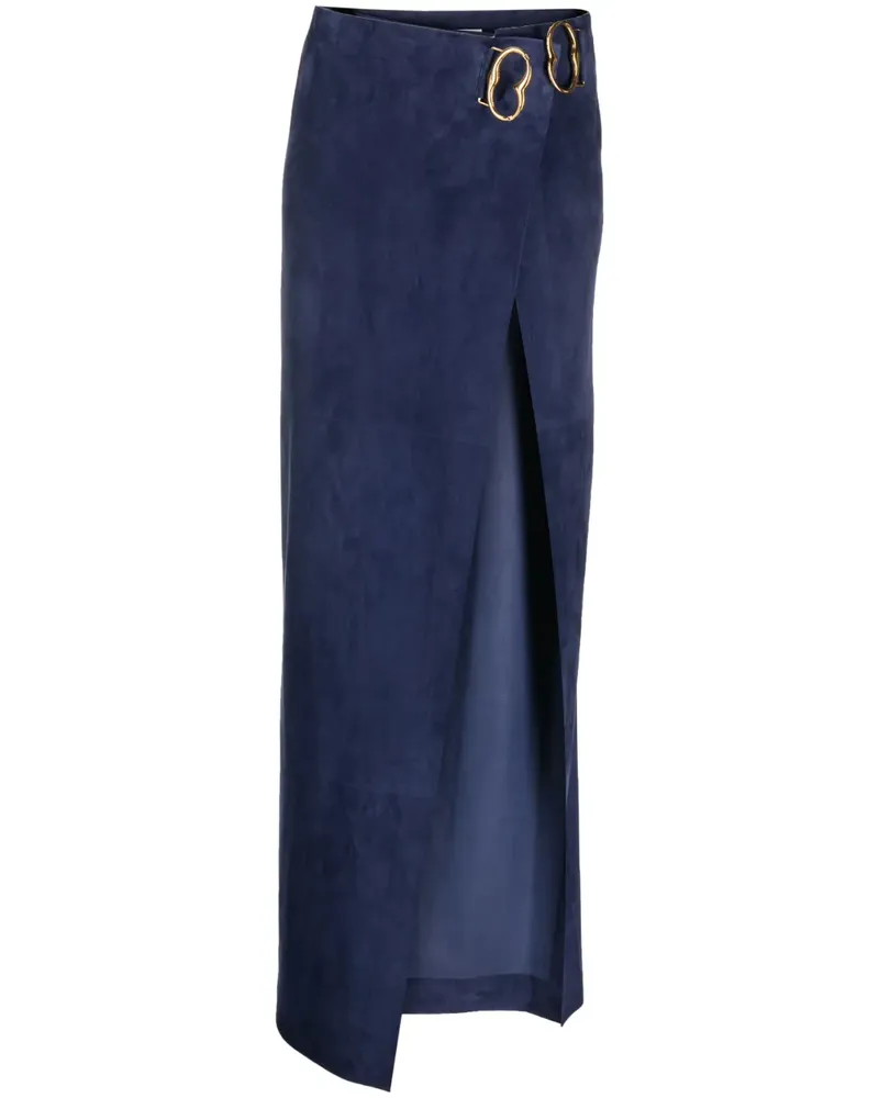 Bally Maxirock aus Wildleder - Blau Blau