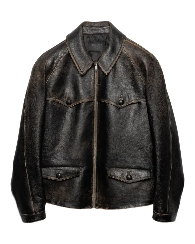 Prada leather jacket - Schwarz Schwarz