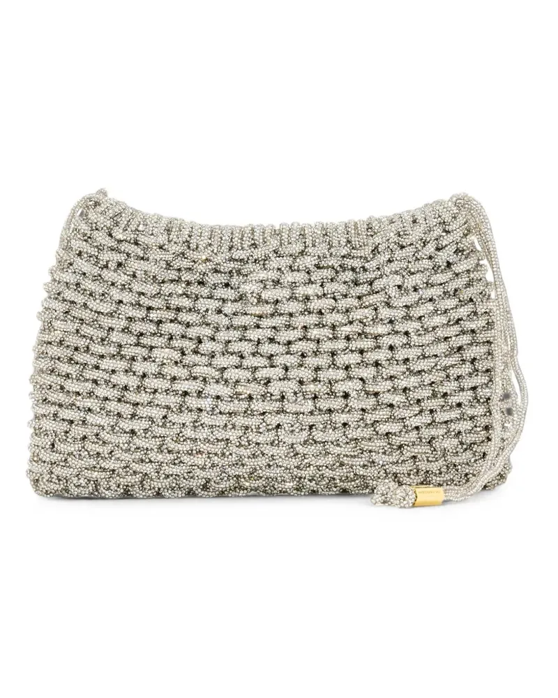 HIBOURAMA Penelope crystal-embellished shoulder bag - Silber Silber