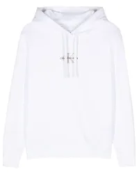 Calvin Klein Hoodie mit Logo-Stickerei Weiß