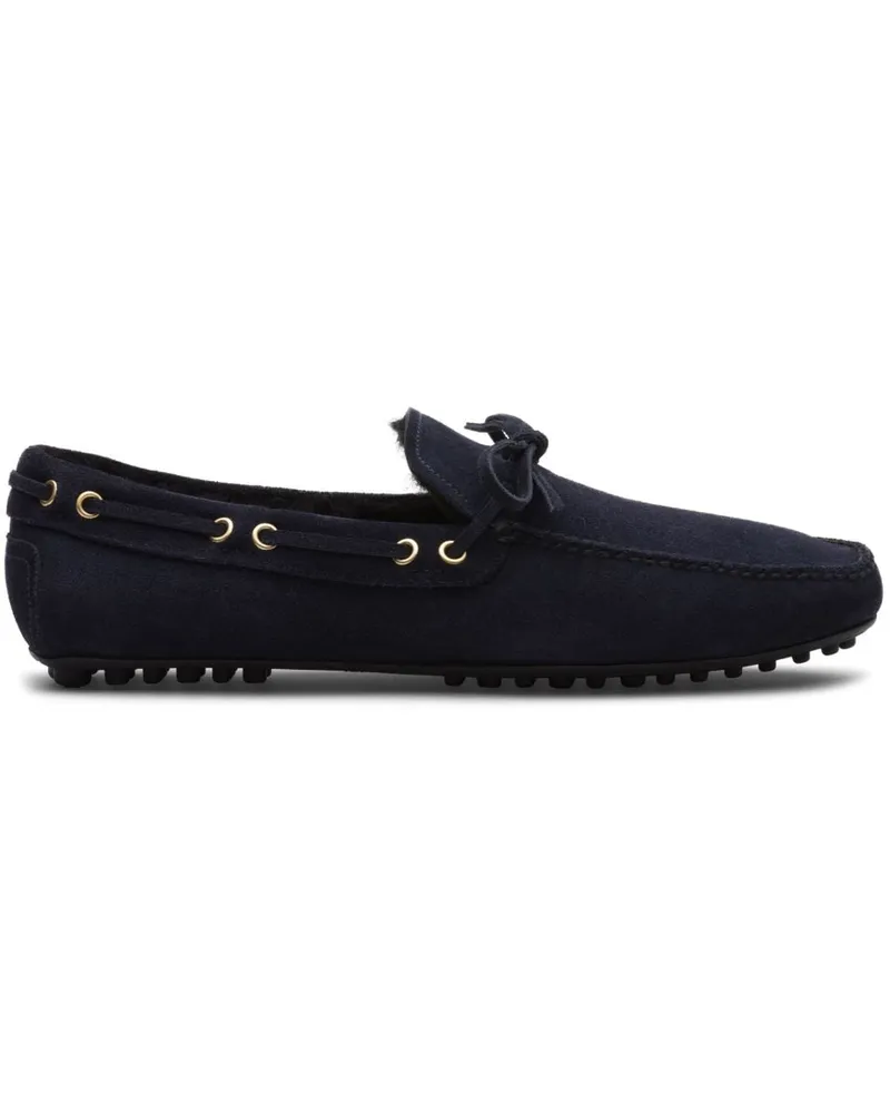 Car Shoe Loafer aus Wildleder Blau