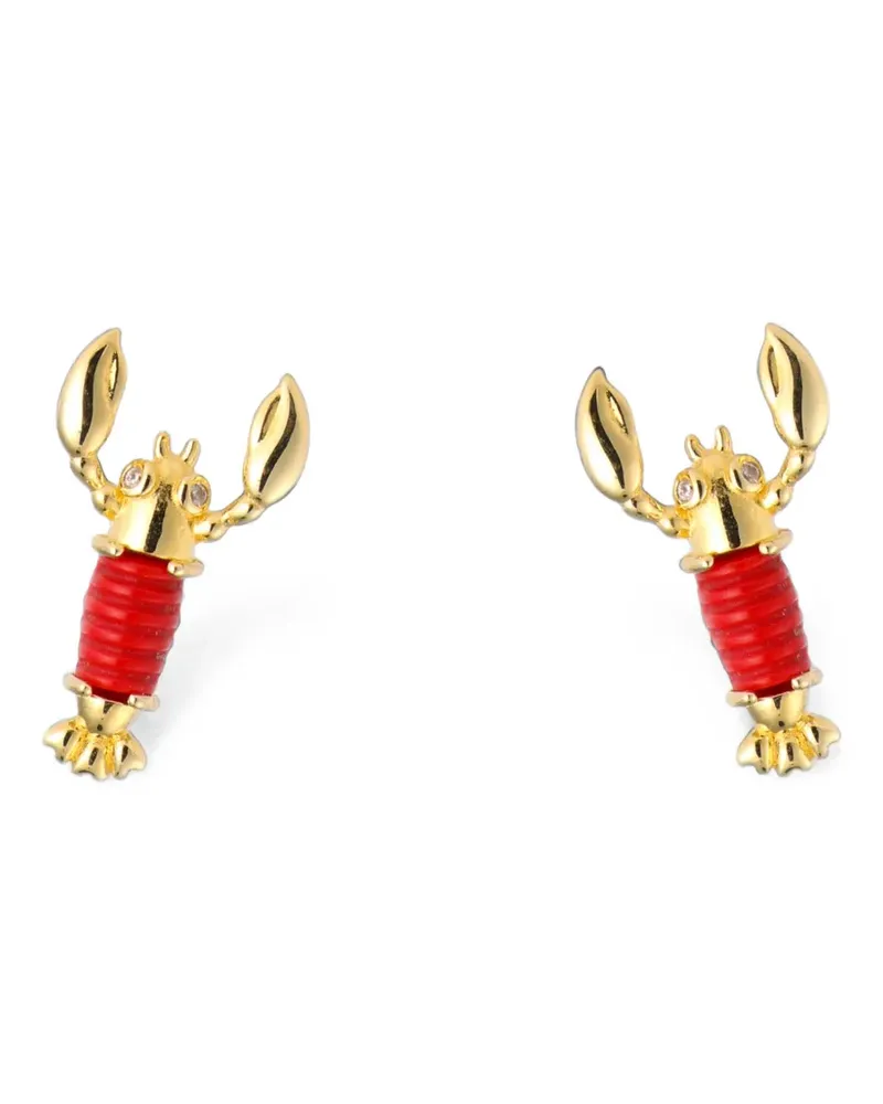 Eshvi lobster stud earrings - Gold Gold