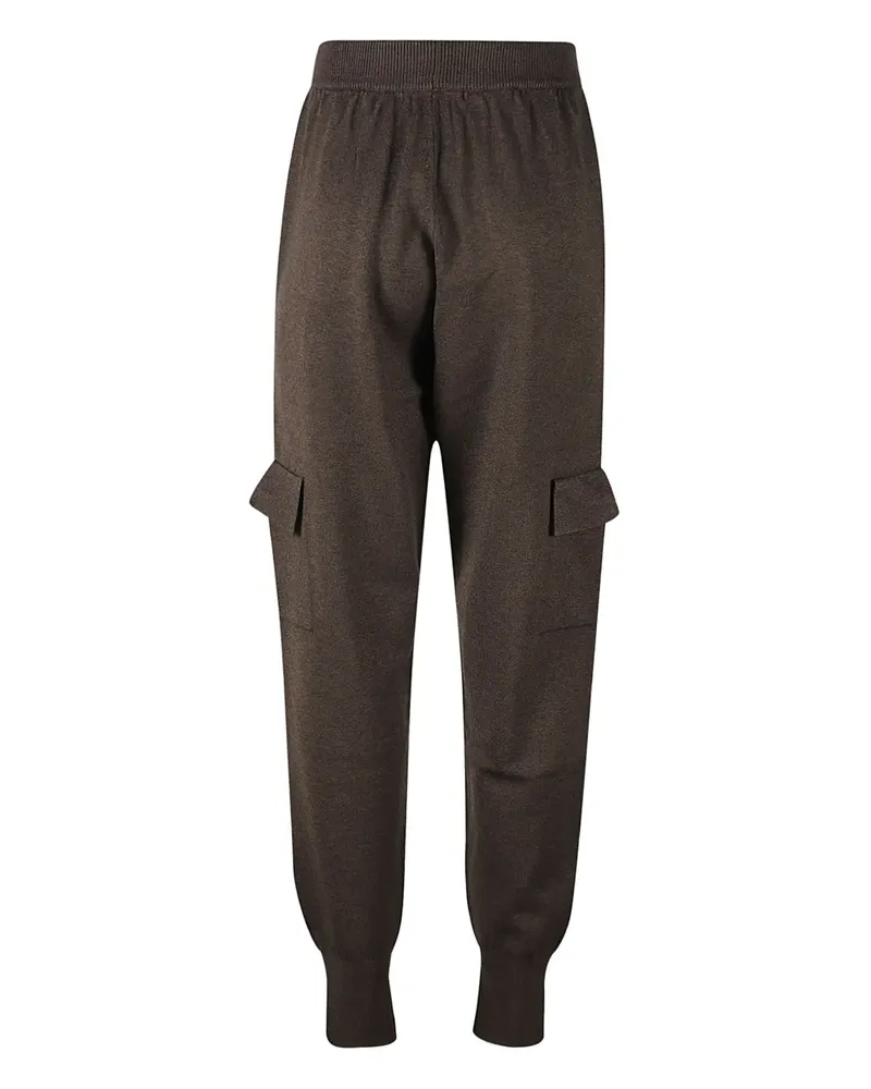 HINNOMINATE pocket-detail knitted pants - Braun Braun