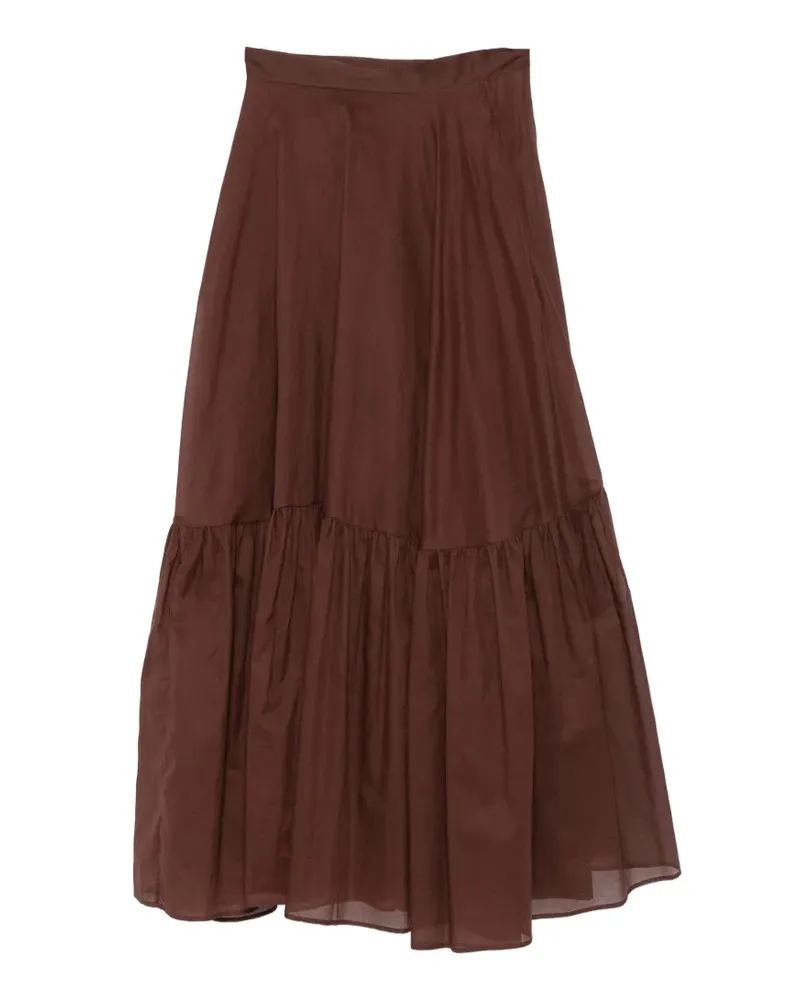 PLAN C tiered maxi skirt - Braun Braun