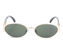 Sonnenbrille mit ovalem Gestell - Gold