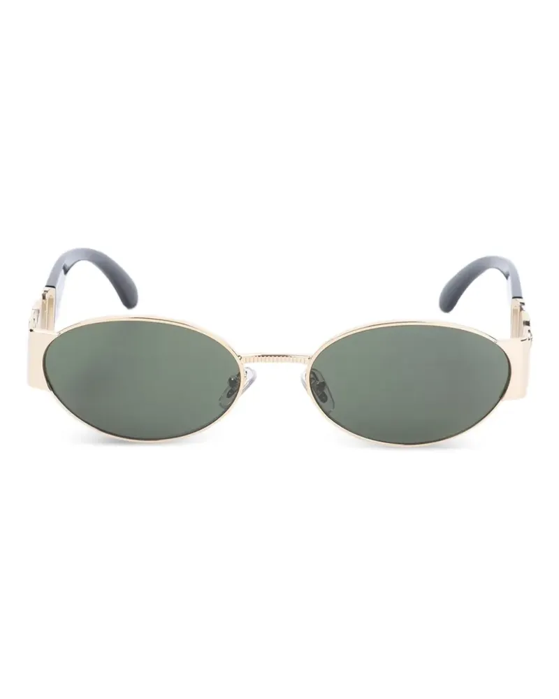 Versace Sonnenbrille mit ovalem Gestell - Gold Gold