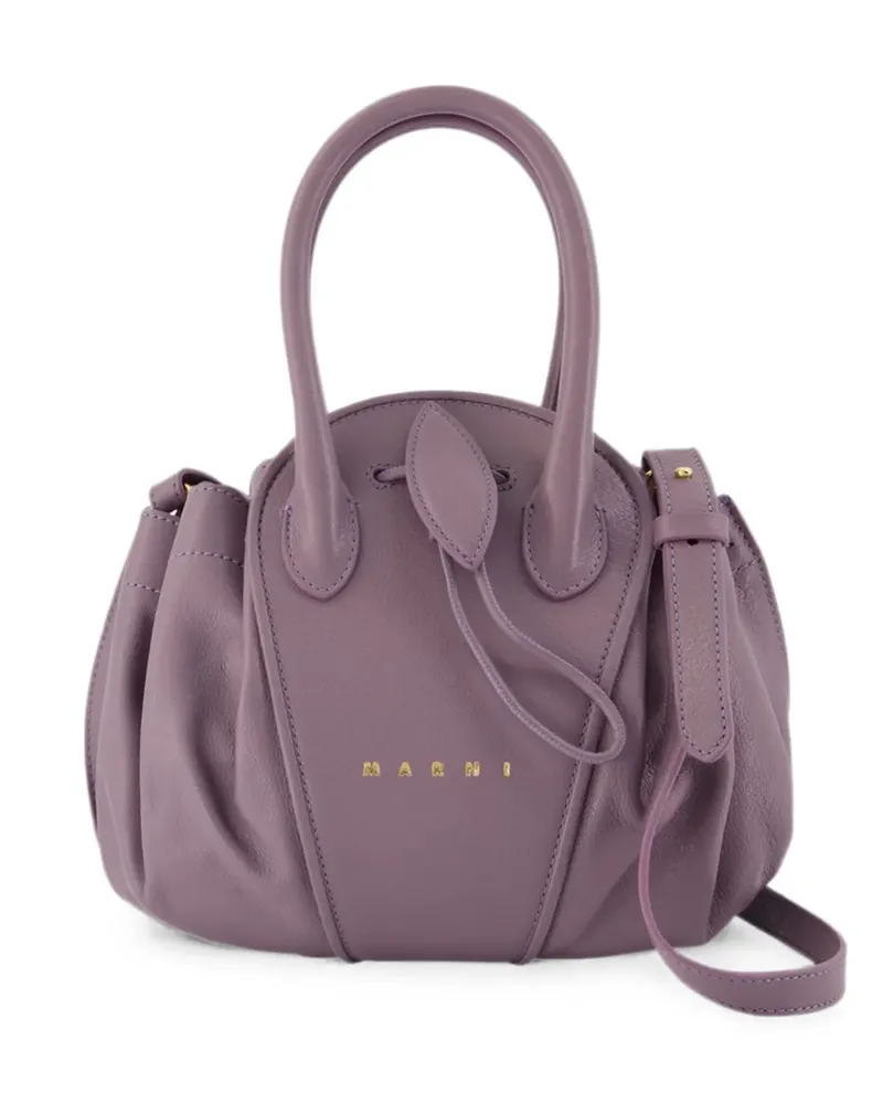Marni Tulipea leather tote bag - Violett Violett
