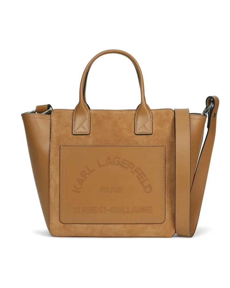 Karl Lagerfeld K/Daily suede-panel tote bag - Nude Nude