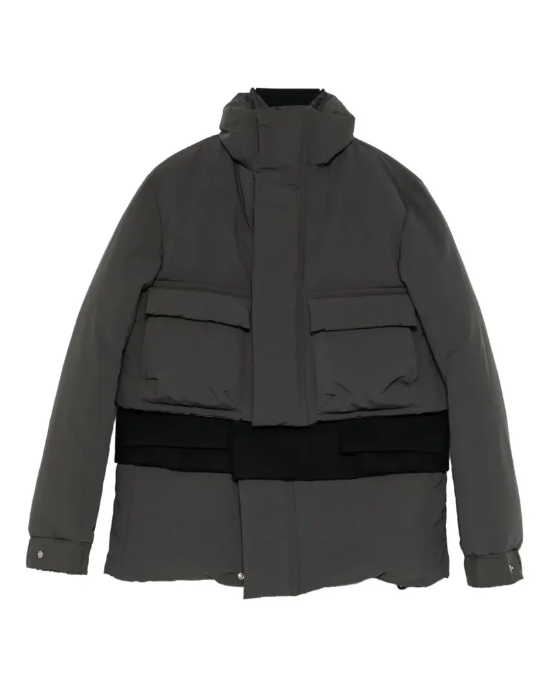 Sacai hybrid layered puffer jacket - Grün Grün