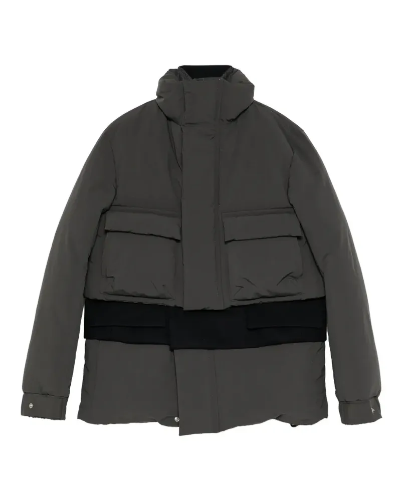Sacai Gesteppte Hybrid Jacke im Layering-Look - Grün Grün
