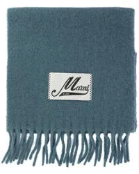 Marni Schal mit Logo-Applikation Blau