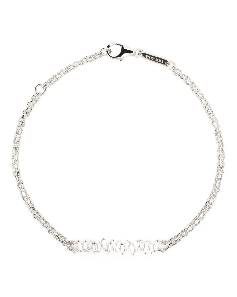 Suzanne Kalan 18kt Weißgoldarmband mit Diamanten - Silber Silber