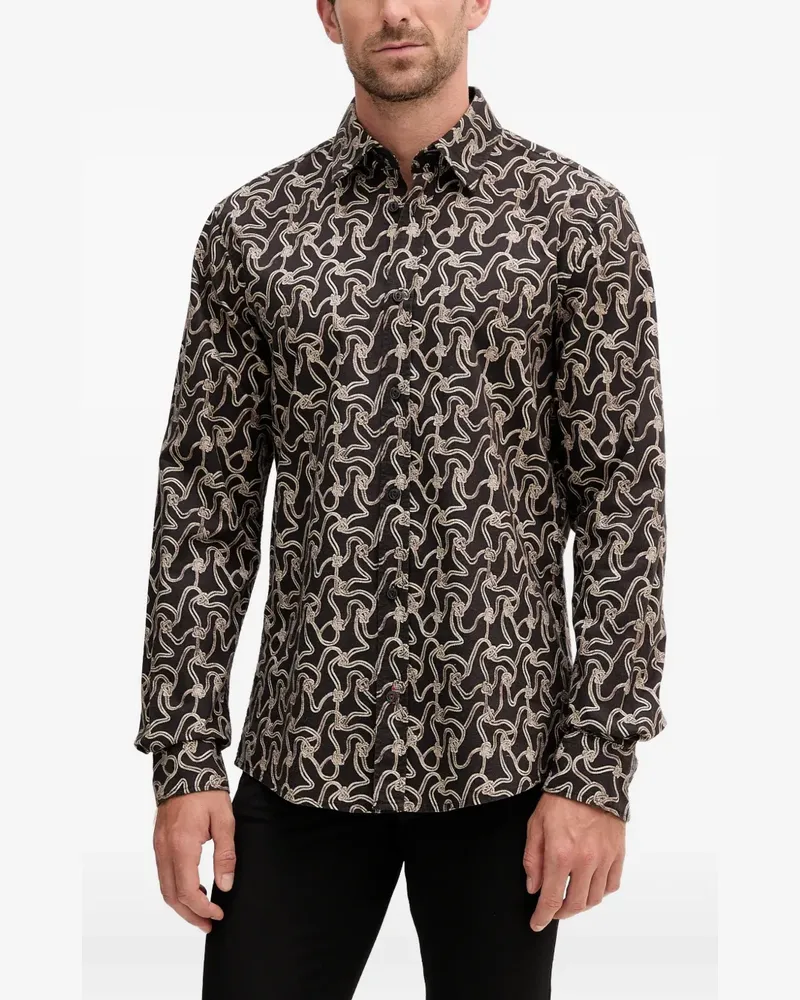 JOOP! Hanson patterned shirt - Schwarz Schwarz