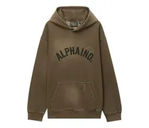 Hoodie mit Logo-Stickerei - Braun