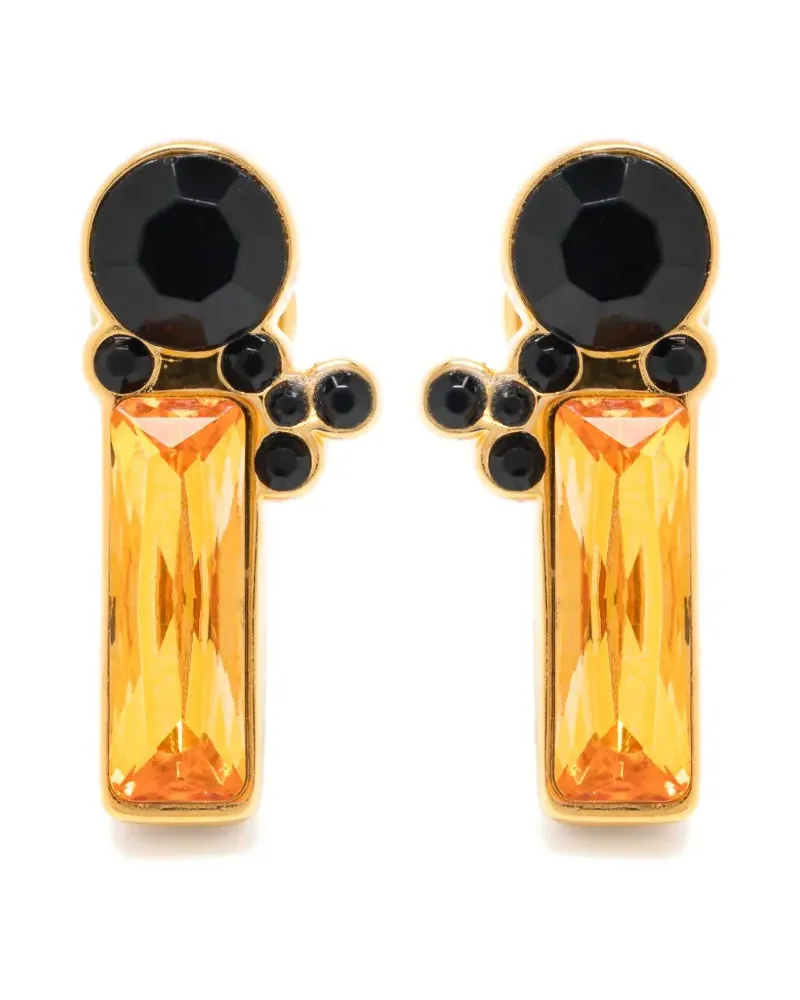 Jil Sander Ohrringe mit Kristallen - Gold Gold