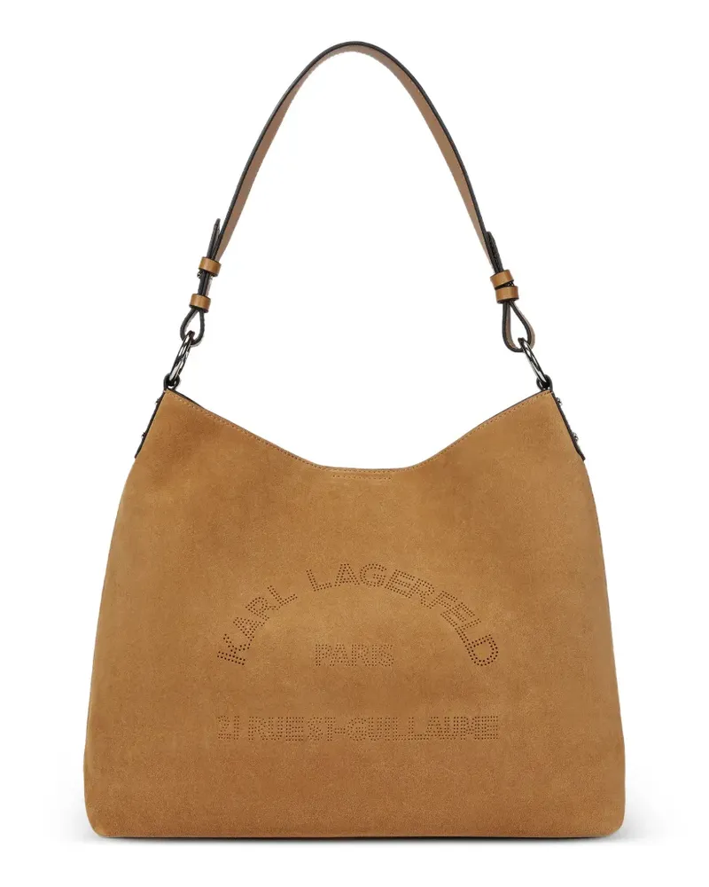 Karl Lagerfeld K/Daily suede shoulder bag - Nude Nude