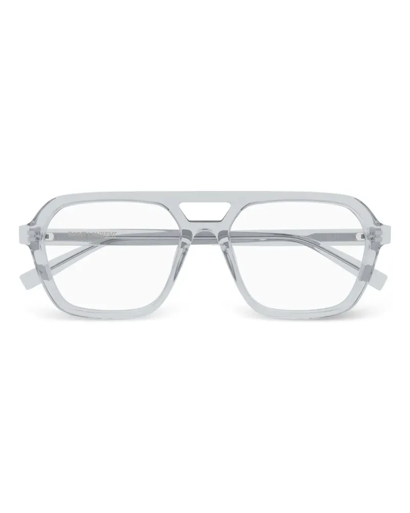 Saint Laurent geometric-frame glasses - Grau Grau
