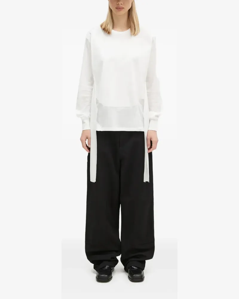 Undercover Langärmelige Bluse mit Schleifendetail - Weiß Weiß