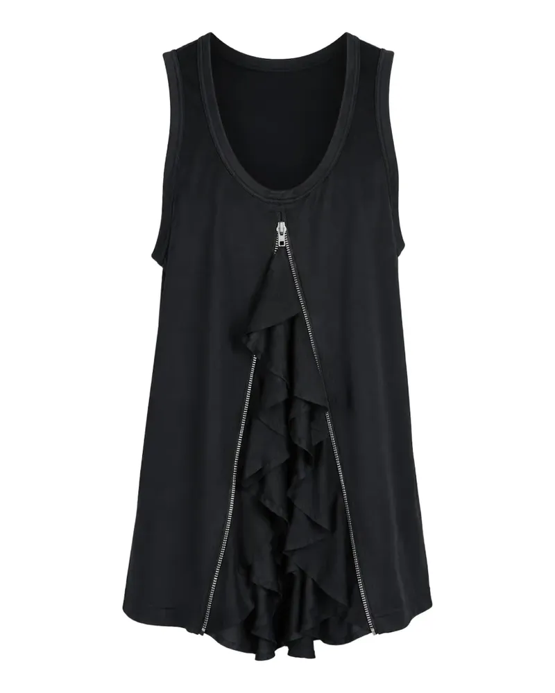 Comme des Garçons ruffled zip-fastening vest - Schwarz Schwarz