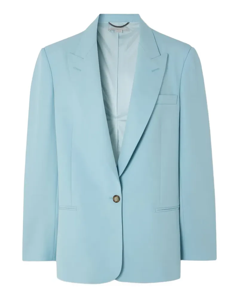 Stella McCartney oversized wool-gabardine blazer - Blau Blau